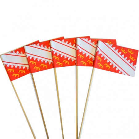 Drapeaux Alsace pour Décoration Pâtisserie (Lot de 5)