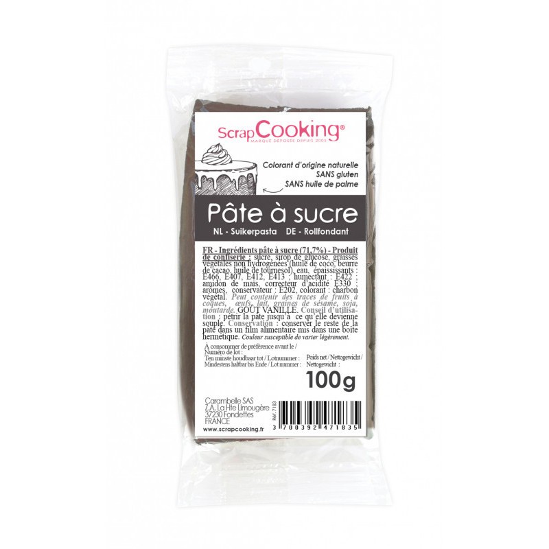 Pâte à sucre Gris 100 g Pâte à sucre Gris 100 g
