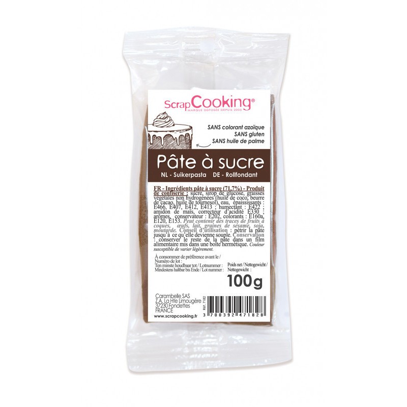 Pâte à sucre Marron 100 g Pâte à sucre Marron 100 g