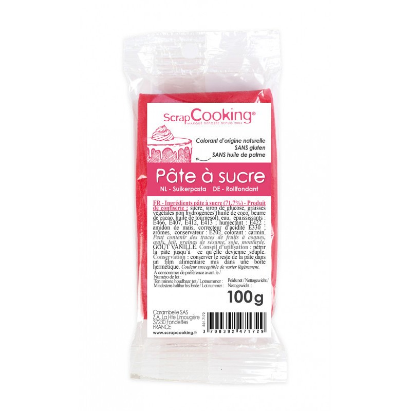 Pâte à sucre Rose Fuchsia 100 g Pâte à sucre Rose Fuchsia 100 g