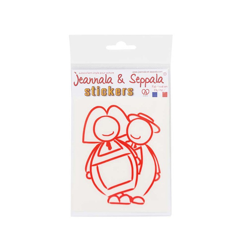 Autocollant pour voiture Jeannala et Seppala - Rouge Autocollant pour voiture Jeannala et Seppala - Rouge