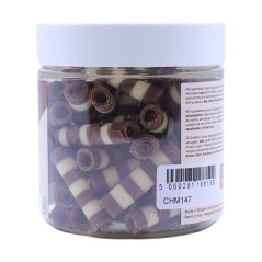 Rouleaux au chocolat noir et blanc -  Décor en chocolat - 100 g