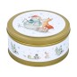 Boite à Petits Gâteaux de Noël ronde moyenne - Décor doré - 16 cm