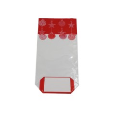 5 Sachets décor Noël pour biscuits et sablés - 12 X 26 cm